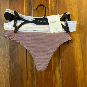 Calvin Klein 3 pack thong underwear, NWT
